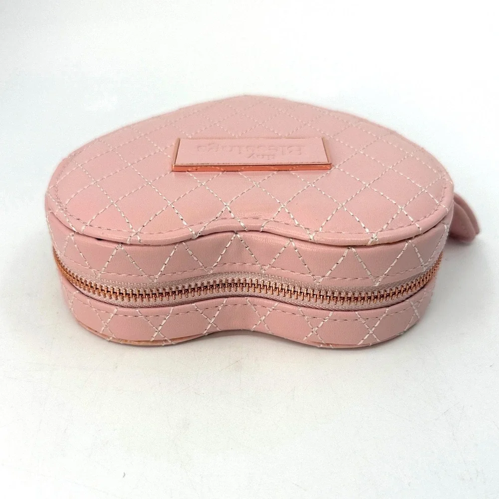 Tiny Blessings Pink Heart Jewelry Box Girls Mirror Quilted Rose NEW Imperfect